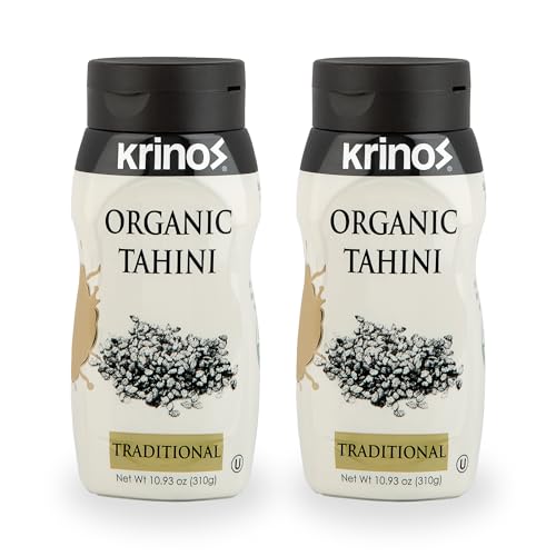 Krinos Organic Tahini - Organic Sesame Seeds, 2 pk x 11 oz squeeze bottle