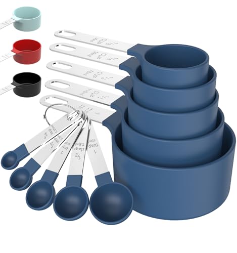 Measuring Cups & Spoons Set, Stackable Cups and Spoons