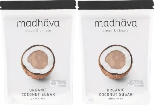 Madhava Agave Nectar, Organic Coconut Sugar, 16 oz (Pack of 2)