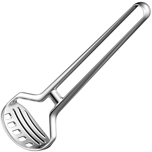 QAP Stainless Steel Heavy Duty Potato Masher Avocado Smasher | Seamless one-piece build, Effortless quick press, Rustproof culinary grade, Dishwasher safe kitchen aid