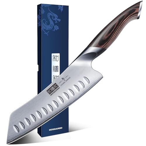 HOSHANHO 7 Inch Japanese Chef Knife, Ultra Sharp Kitchen Santoku Knives