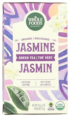 Whole Foods Market, Tea Green Jasmine Organic, 20 Count