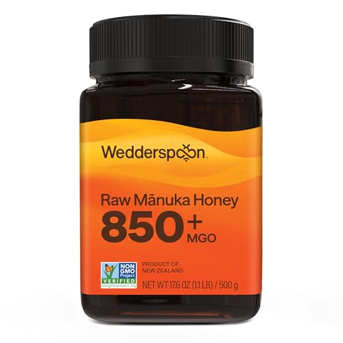 Wedderspoon Raw Manuka Honey 850+ MGO, 17.6 Oz