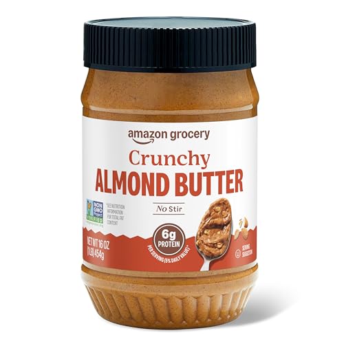 Amazon Grocery, Crunchy Almond Butter, 16 Oz
