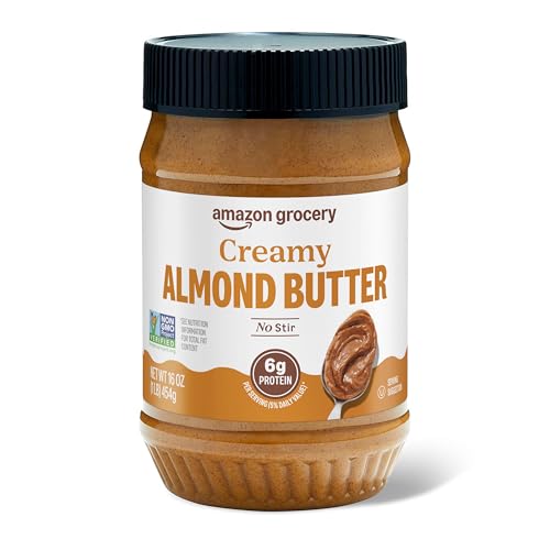 Amazon Grocery, Creamy Almond Butter, 16 Oz