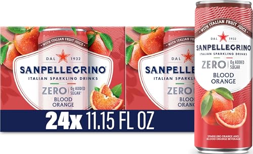 Sanpellegrino Zero Sugar Blood Orange Sparkling Soda, 24 Pack