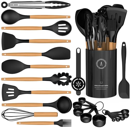 Silicone Kitchen Utensils Set, Heat-Resistant Cooking Utensils, BPA-Free