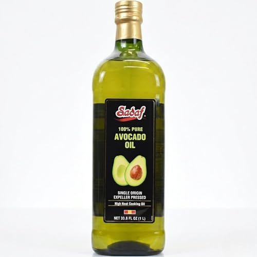 Sadaf Avocado Oil - First Cold Press Avocado Oil for Cooking and Food Flavoring - 100% Pure - Aceite de Aguacate - Non-GMO - Kosher - 33.8 fl Oz Bottle