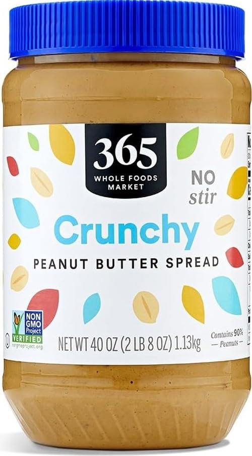 365 by Whole Foods Market, Crunchy Peanut Butter Spread, No Stir, 40 Ounce