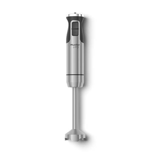 Mueller Immersion Blender Handheld - 8 Speed Stainless Steel Electric Hand Blender, Emulsion Blender Stick Kitchen Gadget with Turbo Mode