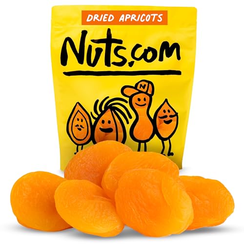 Nuts com – Dried Apricots – No Sugar Added, Healthy Fruit Snack for Adults & Kids – Naturally Plump & Juicy, Good Source of Potassium & Fiber – Vegan, Gluten-Free, Kosher Pareve – 2 Pound Bag