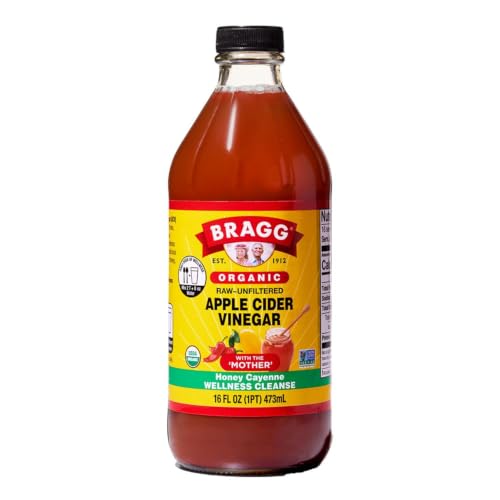 Bragg Organic Apple Cider Vinegar Honey Cayenne 16 oz - Raw with the Mother