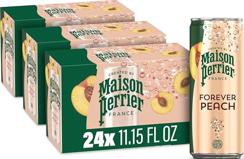 Maison Perrier Forever Peach Sparkling Water, 0 Calories, 24 Pack