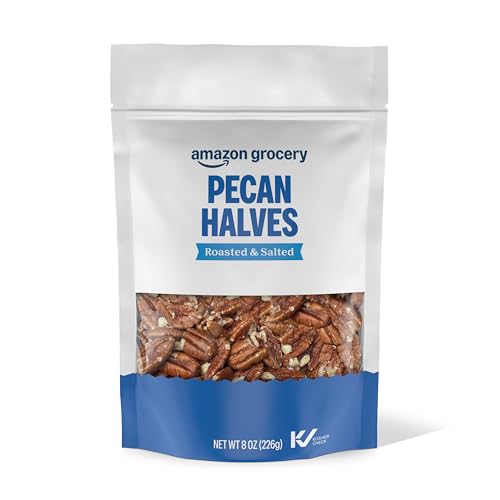 Amazon Grocery, Pecan Halves, Roasted & Salted, 8 Oz