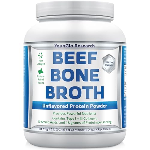 Bone Broth Beef Protein Powder - 2 lb, Unflavored - Grass Fed Bovine