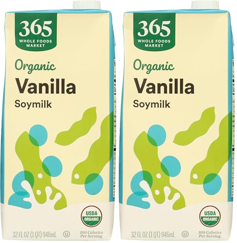 365 by Whole Foods Market, Organic Vanilla Soy Beverage, 32 Fl Oz (Pack of 2)