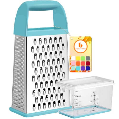 Cheese Grater With Container Box Grater Stainless Steel Kitchen Blue