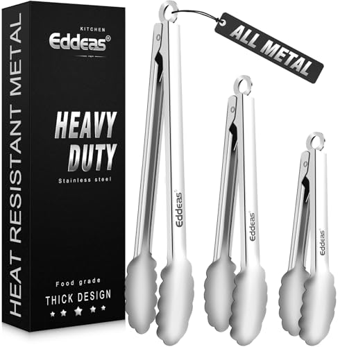 Metal Tongs For Cooking Up To 600°F Kitchen Tongs 3PCS - 9", 12 inch