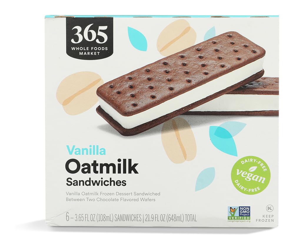 365 by Whole Foods Market Vanilla Oat Milk Dessert Sandwiches, 21.9 FZ