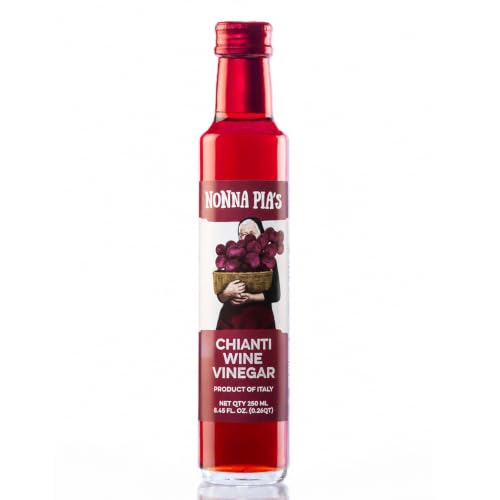 Nonna Pia's Chianti Wine Vinegar, 8.45 fl oz, Italian Red Wine Vinegar
