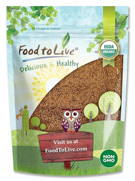 Food to Live Organic Brown Coconut Sugar, 1.5 Pounds – Non-GMO, Pure Palm Sugar, Kosher, Vegan, Fair Trade, Unrefined, Granulated, Low Glycemic Sweetener, Highly Nutritious, Perfect for Baking, Bulk