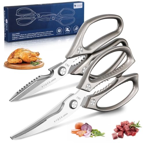 SSGP Heavy Duty Kitchen Shears Set - All Purpose Meat Scissors for Food