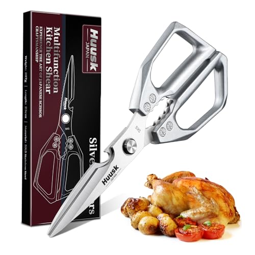 Huusk Kitchen Scissors for Food, Stainless Steel Kitchen Shears All Purpose