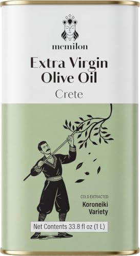 Memilon Greek Extra Virgin Olive Oil 33.8 fl oz | High Polyphenol 610 mg/kg | Gold Award 2026 | 0.3% Acidity | Raw | Cold Pressed | Single Origin Koroneiki from Phaistos Crete