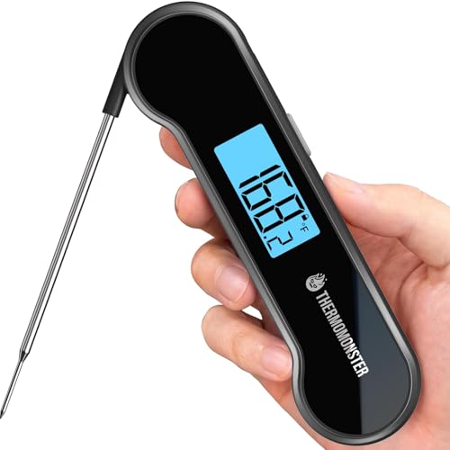 0.5 Sec Instant Read Meat Thermometer Digital for Cooking, Black