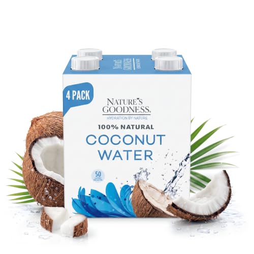 Nature's Goodness Coconut Water, No Sugar Added, 4 Pack (4 x 330 ml)