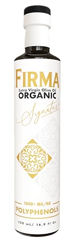FIRMA Extremely High Phenolic Signature Organic EVOO (1000+ mg/kg), USDA Organic Tunisian Extra Virgin Olive Oil, First Cold Pressed Single Origin EVOO, 2025/26 Fresh Harvest (16.9 Fl Oz)