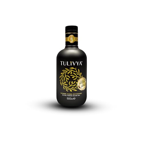 TULIVYA Early Harvest Extra Virgin Olive Oil — Award-Winning High Polyphenol EVOO 400+ mg/kg, Cold-Pressed Memecik Olives, Premium Aegean Turkish Olive Oil, 500ml Glass Bottle