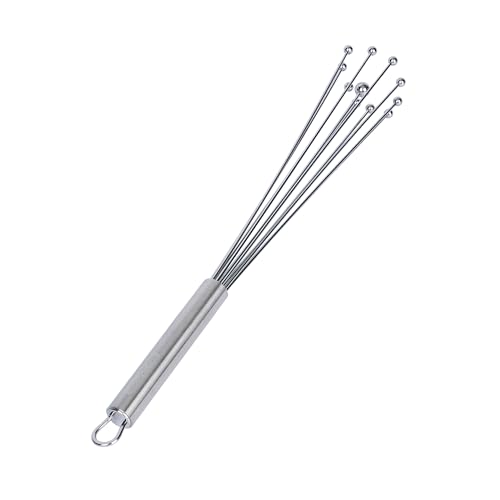 Restaurantware 12.5 in Stainless Steel Ball Whisk - 6 Pack - German Standard Egg Beater with Ergonomic Handle, Dishwasher Safe - Manual Mixer Cooking Whisk for Baking, Stirring, Sauces, Beating
