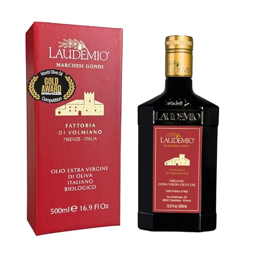 Laudemio Volmiano – Organic Tuscan Extra Virgin Olive Oil, 900+ mg/kg High-Polyphenol Italian EVOO, 2026 NYIOOC Gold Award, Early Harvest, Cold Extracted, Lab Tested, Pesticide-Free, Premium Gift Box