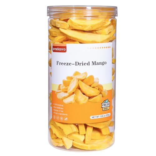 Freeze Dried Mangoe Chunks 7.05OZ,Natural Sweet & Crispy,No Added Sugars
