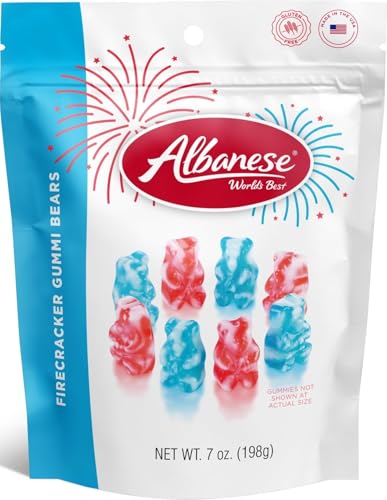Albanese World's Best Firecracker Gummi Bears, 7 Ounce Bag