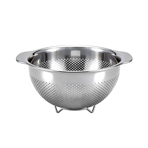 QBGSFSYG Stainless Steel Colander for Kitchen with Handle for Pasta (4QT)
