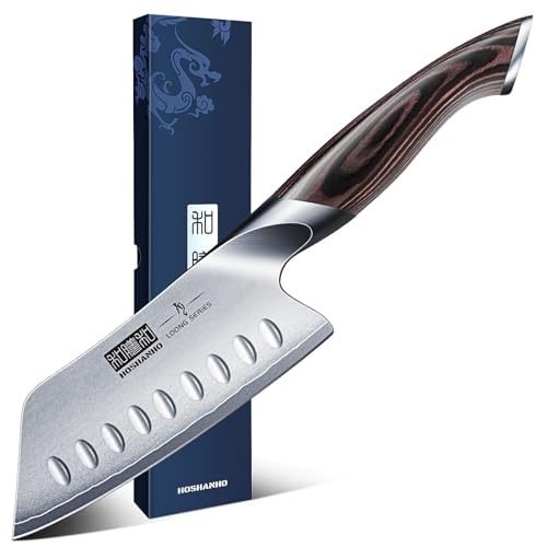 HOSHANHO 5 Inch Japanese Chef Knife, Ultra Sharp Kitchen Santoku Knives