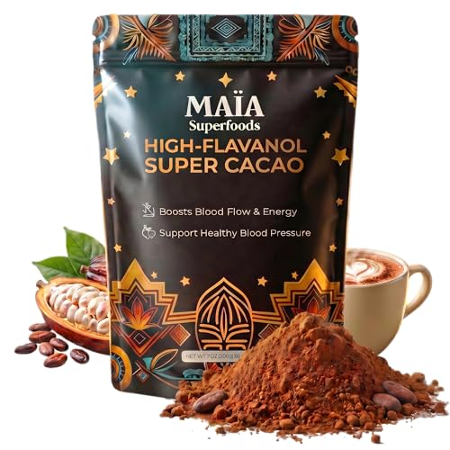 Maia Ceremonial Cacao | Super Cacao | High Flavanols | Supports Healthy Blood Pressure, Cardiovascular Wellness | Theobromine