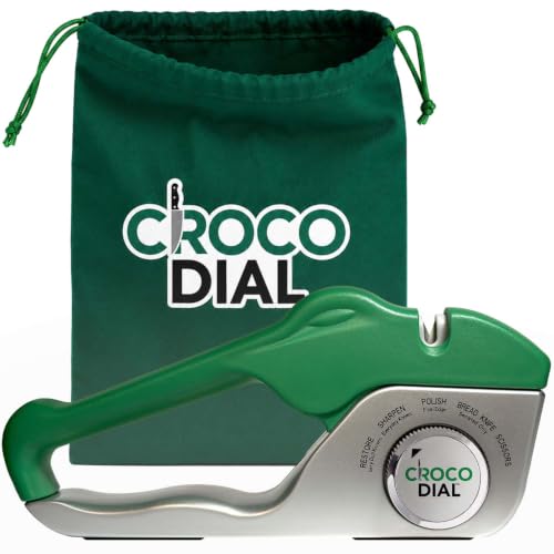 Croco Dial 5-in-1 Knife Sharpener for Straight & Serrated Knives