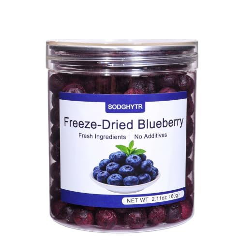 Freeze Dried Blueberries 2.11oz,Natural Fruit & No Additives,No Added Sugar