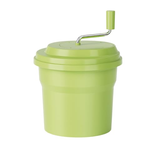 GATBO Commercial Salad Spinner, 2.5 Gallon (10QT) Heavy Duty Vegetable Dryer with Ergonomic Aluminum Handle, Sealed Gearbox, Dries Up to 3–4 Heads of Lettuce