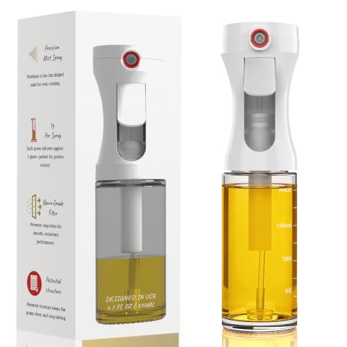 Olive Oil Sprayer for Cooking,Glass Oil Sprayer Mister Spray Bottle, 1g Per Press Oil Spritzer, Olive Oil Spray Bottle Dispenser for Air Fryer, Salad, Grilling, Kitchen Gadgets Essentials Tools