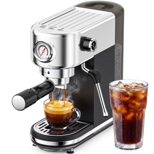 atatix Espresso Machine, 20 Bar Espresso Coffee Machine with Milk Frother