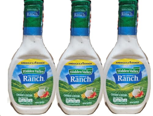 Hidden Valley The Original Ranch Salad Dressing & Condiment, Gluten Free, 16 fl oz Pack of 3