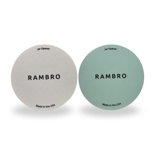 RAMBRO Jar Opener Grip Pads, 2-Pack, 5" Natural Rubber, Made in the USA