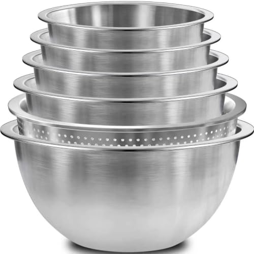 DUTZUN Stainless Steel Mixing Bowls with Colander