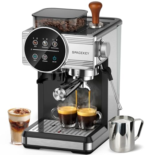 Espresso Coffee Machine with Grinder and Frother, Cold Brew, 20 Bar