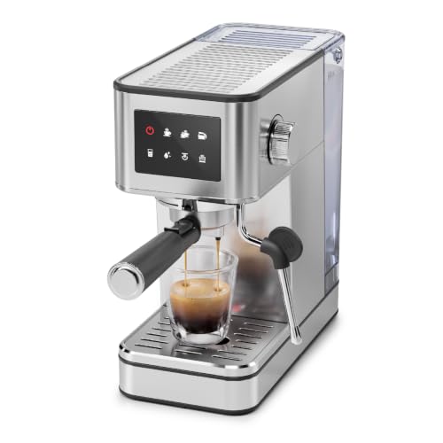 RIOSKY Compact Espresso Machine with Steam Wand, PID + NTC Dual Control