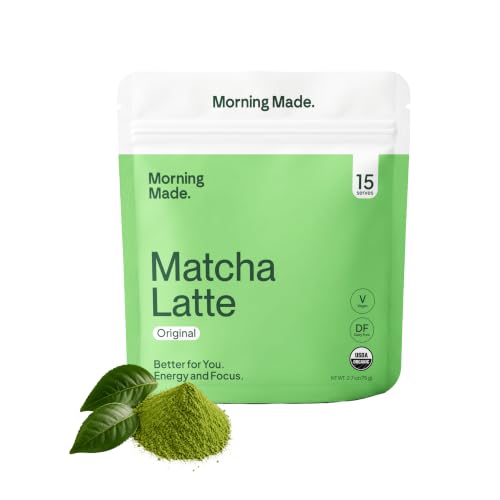 Morning Made Original Ceremonial Grade Matcha Powder - USDA Organic Japanese Green Tea Matcha Powder from Uji Japan - Vegan, Gluten-Free, Resealable Tin (2.65 oz, 15 Servings)